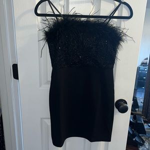 Feather Mini Dress